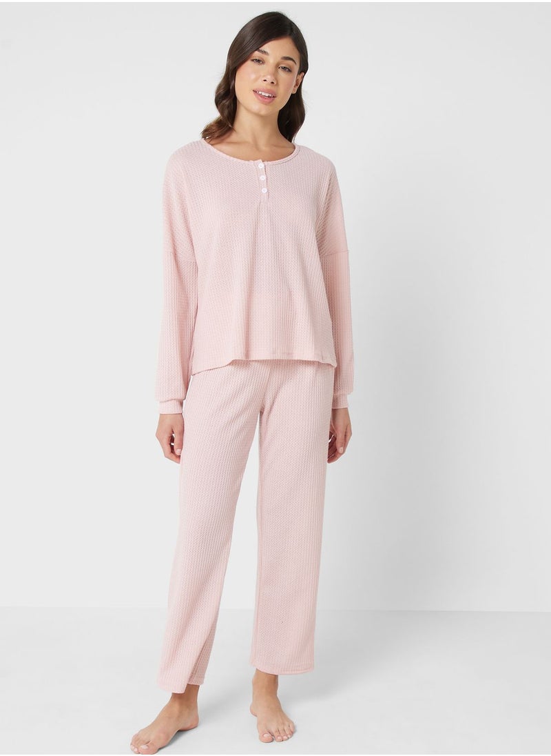 Ginger - Ribbed Knit Pyjama Set - Image 1