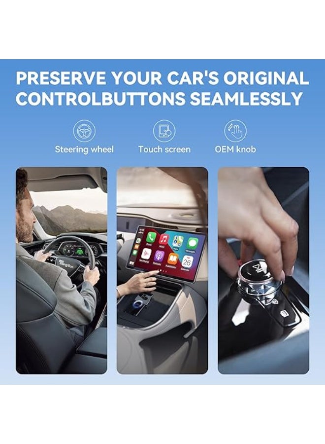 محول لاسلكي 2 في 1 لنظام CarPlay وأندرويد أوتو - دونجل ذكي لتحويل التوصيل السلكي إلى لاسلكي - تشغيل فوري وسريع لجميع السيارات الحديثة - Image 3