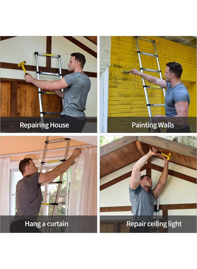 Aluminum Telescopic Extension Ladder with Carrying Bag – 4.7M (15.4 ft) – Foldable Ladder for Indoor & Outdoor Use  - Image 2