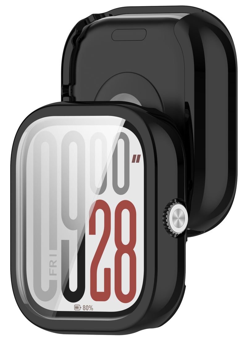 Generic Xiaomi Redmi Watch 5 Smart Watch Replacement Protective Cover, All Inclusive Plating Protective Frame,TPU + Tempered Glass Protector Case for Redmi Watch 5 (Black)  - Image 2