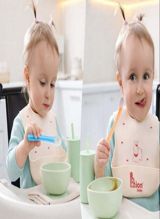 KALRA MAGIC Silicone Baby Feeding Bib with Food Catcher | BPA-Free Waterproof Soft Bib for Babies & Toddlers | Adjustable Neck, Easy-Clean & Dishwasher Safe Bib (3) - Image 2
