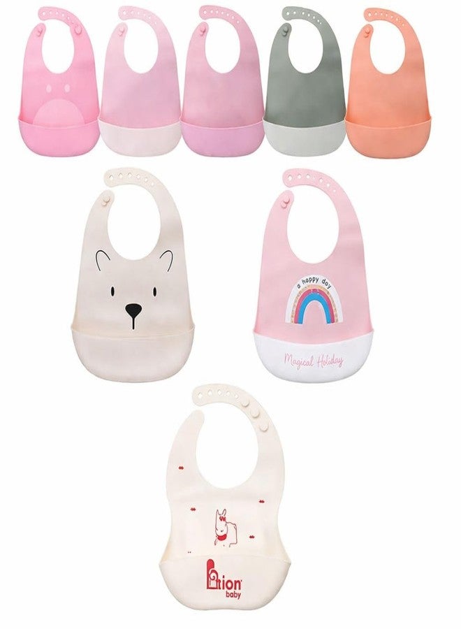 KALRA MAGIC Silicone Baby Feeding Bib with Food Catcher | BPA-Free Waterproof Soft Bib for Babies & Toddlers | Adjustable Neck, Easy-Clean & Dishwasher Safe Bib (3) - Image 1