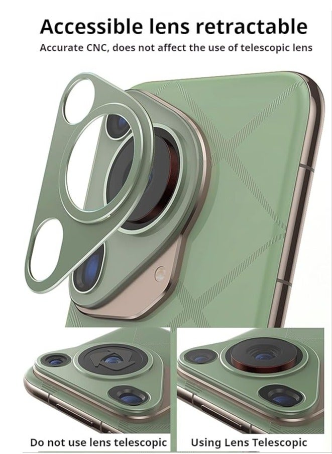 عام 【2 قطعة】 حماية الكاميرا لـ Huawei Pura 70، إطار ألومنيوم بشكل الكاميرا، مشبك حلقي مطفي من المعدن للعدسة - Image 2