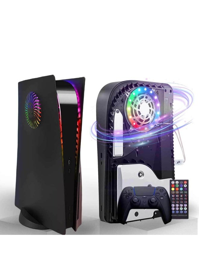 Ps5 Console Cooling Protective Shell Ps5 Host Case Fan Shell Digital Computer Game Console Protective Cover-Product Color:P5-2.0 Digital Version-black - Image 3