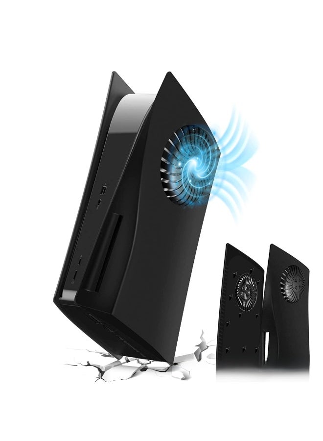 Ps5 Console Cooling Protective Shell Ps5 Host Case Fan Shell Digital Computer Game Console Protective Cover-Product Color:P5-2.0 Digital Version-black - Image 2
