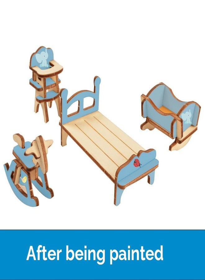 BOHS Wooden Dolls House Furniture 1/12 Scale - 3D Puzzles for Miniature Dollhouse Furniture Accessories - Large,28 PCS - Image 4
