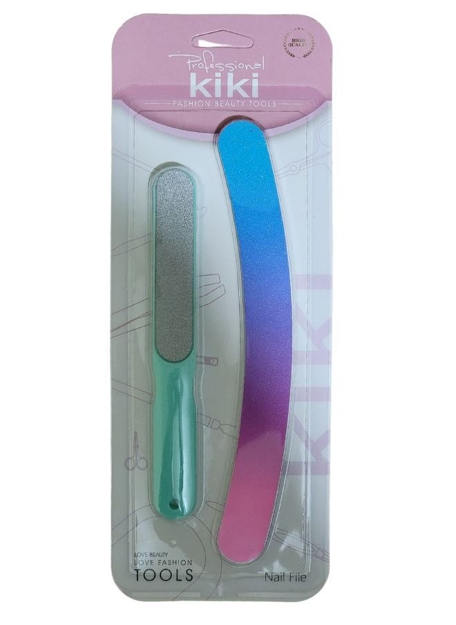 KIKI 2-Piece Set of Professional Nail File for Polishing Nails + Nail File (Multicolor)  - Image 4