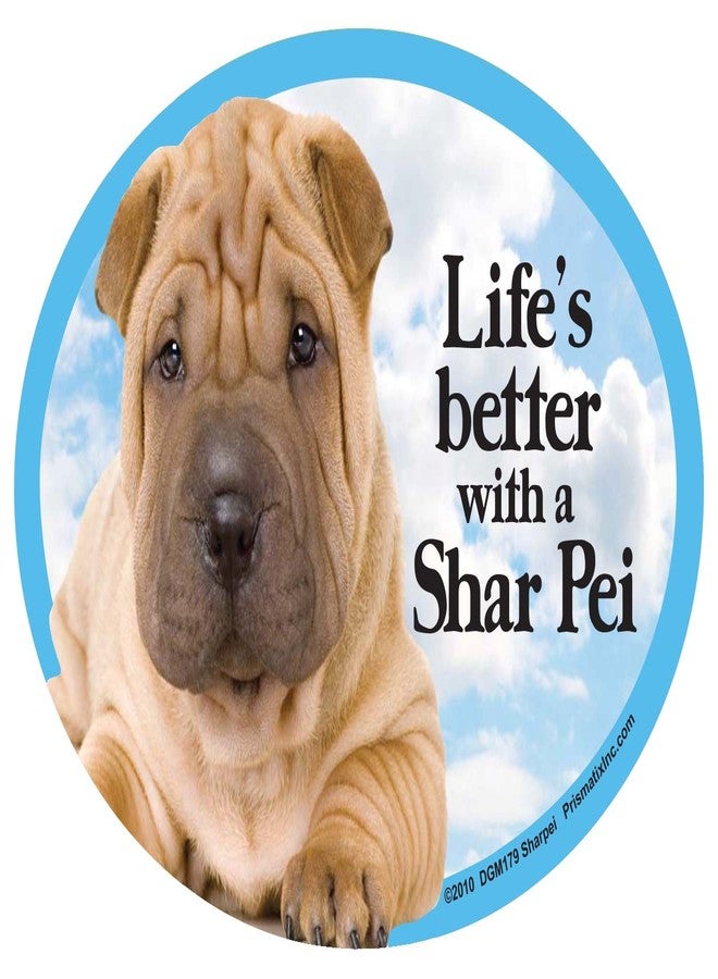 Prismatix Shar Pei Oval Dog Magnet for Cars - Image 2