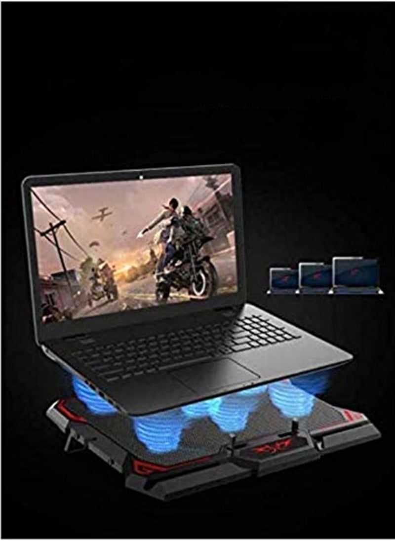 Generic 17inch Gaming Laptop Cooler Six Fan Two USB Port 2600RPM Laptop Cooling Pad Notebook Stand for Laptop （without screen)  - Image 2