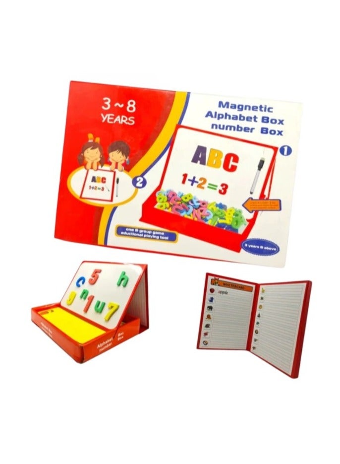 Magnetic Foam Alphabet & Number Box Magnetic English Alphabet Set Complete Educational Kit with Whiteboard for Kids Ages 3+ - Image 4