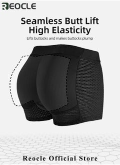 REOCLE Men's Mesh Underwear Boxer Back Padded Underwear Boxer Shaper Boxer Nylon Ice Silk Breathable Shapewear Padded Enhancing Underwear  - Image 3