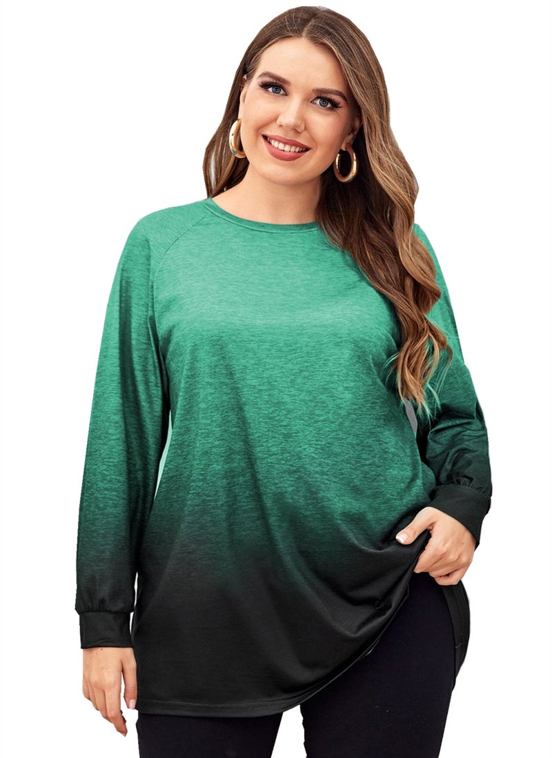 2022 والخريف الجديد طويل الأكمام Crewneck فضفاضة الشارع سترة عصرية بالإضافة إلى تي شيرت غلين ثنائي اللون - Image 5