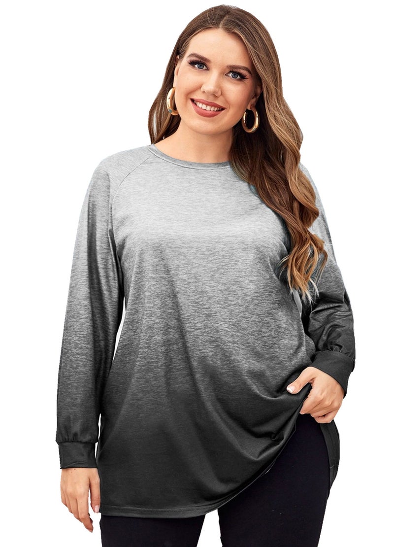 2022 والخريف الجديد طويل الأكمام Crewneck فضفاضة الشارع سترة عصرية بالإضافة إلى تي شيرت غلين ثنائي اللون - Image 2