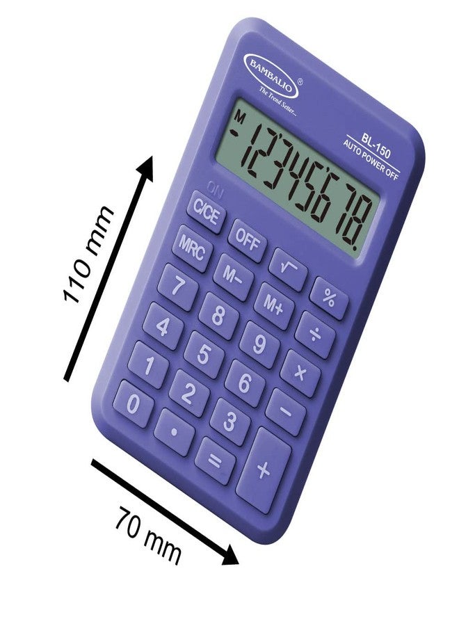 Bambalio 8 Digits BL-150 Pocket Size Electronic Calculator 3 Years Warranty. (Purple) - Image 2