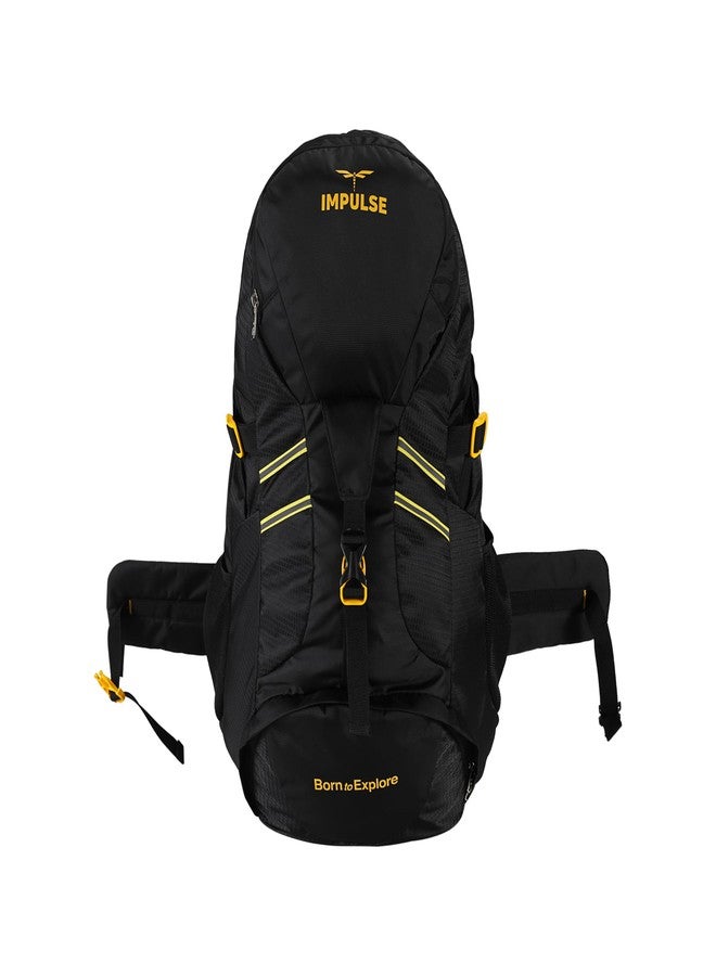 Impulse Rucksack 60L Travel Backpack for Men - Hiking, Trekking, Camping - Cedar 2 Bag with 1 Year Warranty (Black) - Image 1