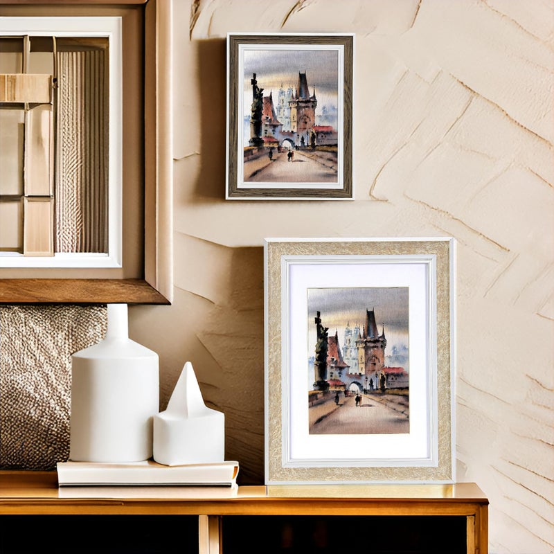 Daofary 8x10 Picture Frame Set of 6, Rustic Farmhouse Photo Frame, Display 5x7 with Mat or 8x10 Without Mat for Decorative on Wall Hanging and Tabletop Placement - Image 2
