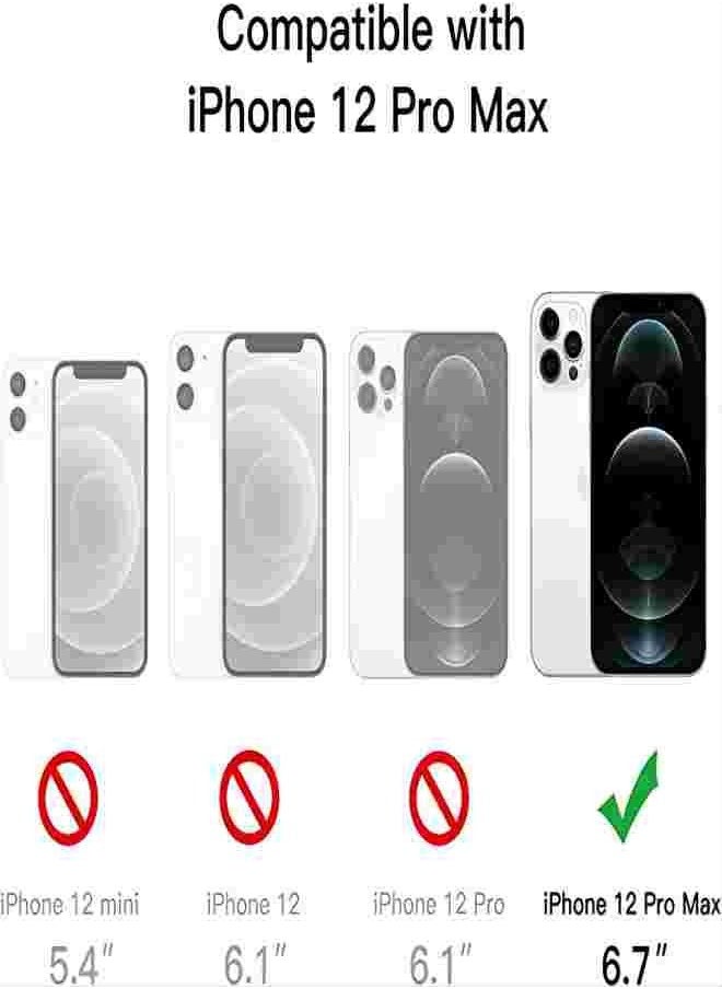ESCASE - Suitable for iPhone12 Pro Max Magsafe Case 6.7" Slim Magnetic Case Anti-Yellowing Anti-Shock Anti-Drop Hard Back Crystal Phone Case - Image 1
