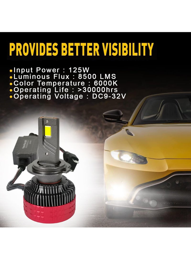 Roca Tesla Plus H7 125W Ultra High Lumen LED Car Headlight Bulbs - Ultimate Night Driving Solution  - Image 4