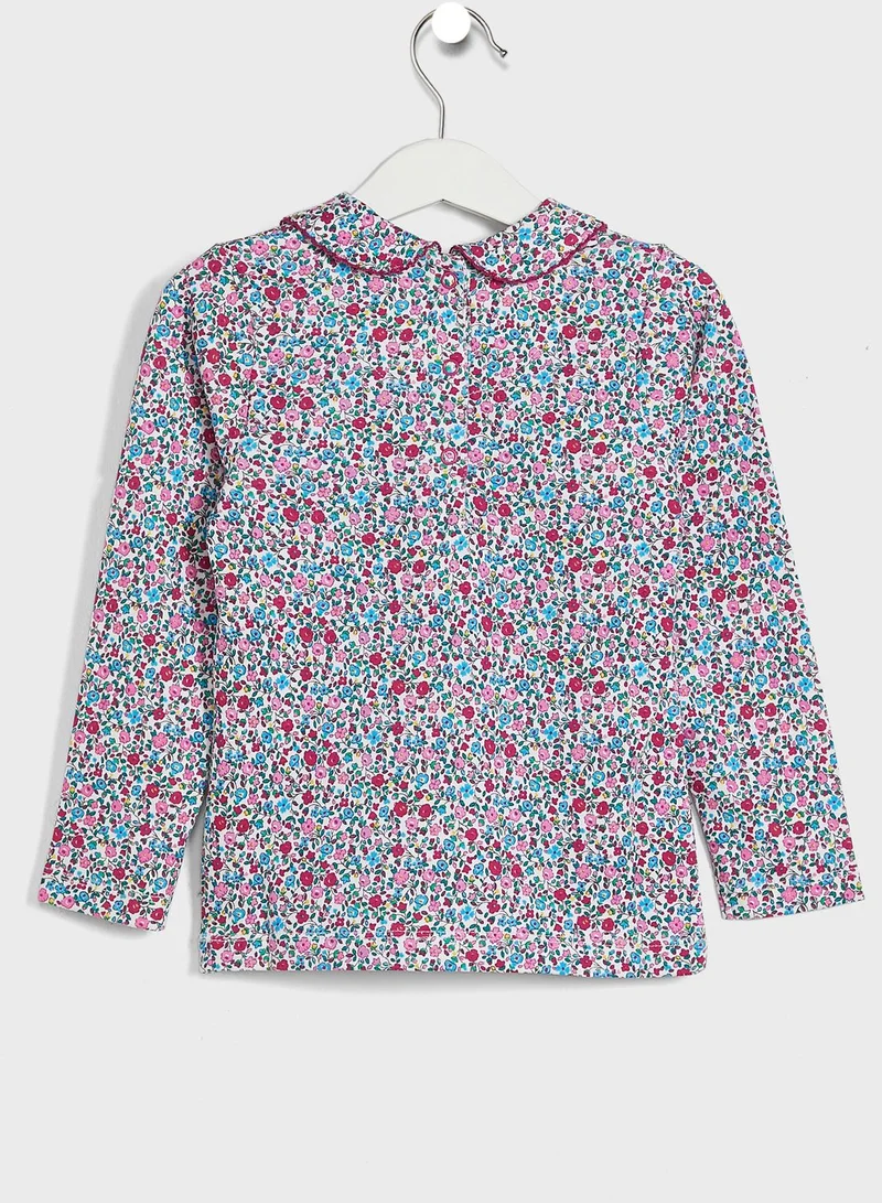 JoJo Maman Bebe Kids Floral Print Top