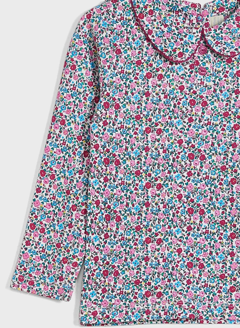 JoJo Maman Bebe Kids Floral Print Top