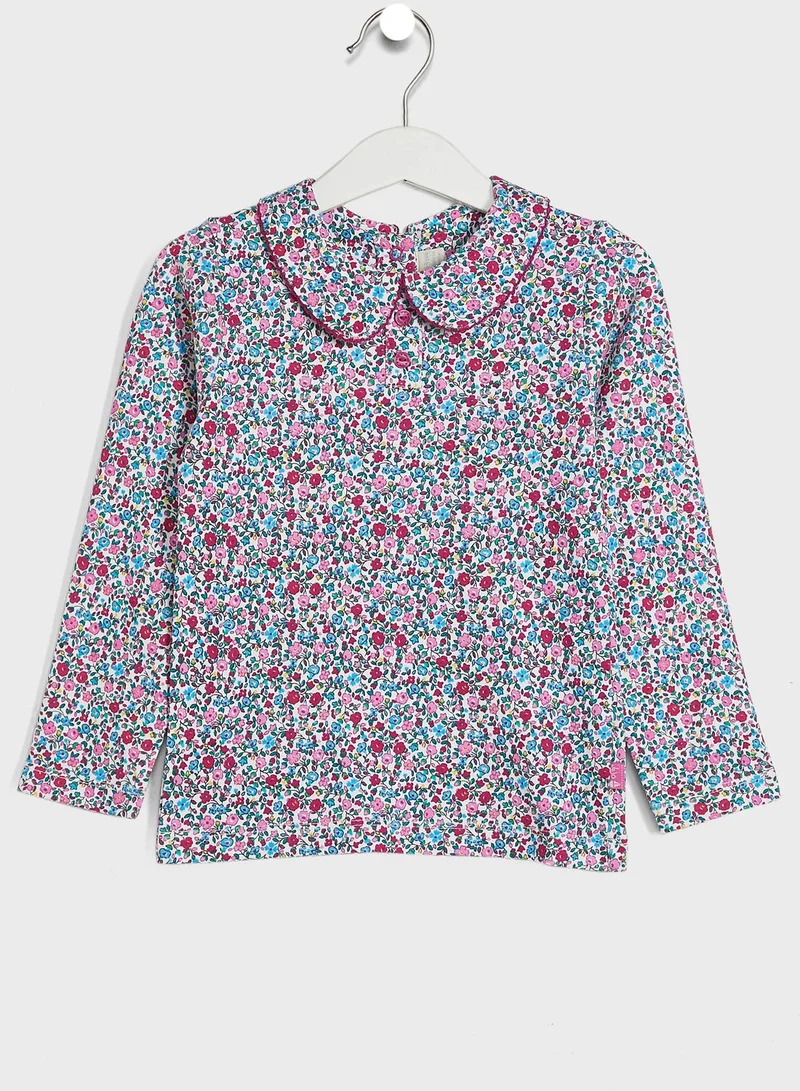 JoJo Maman Bebe Kids Floral Print Top