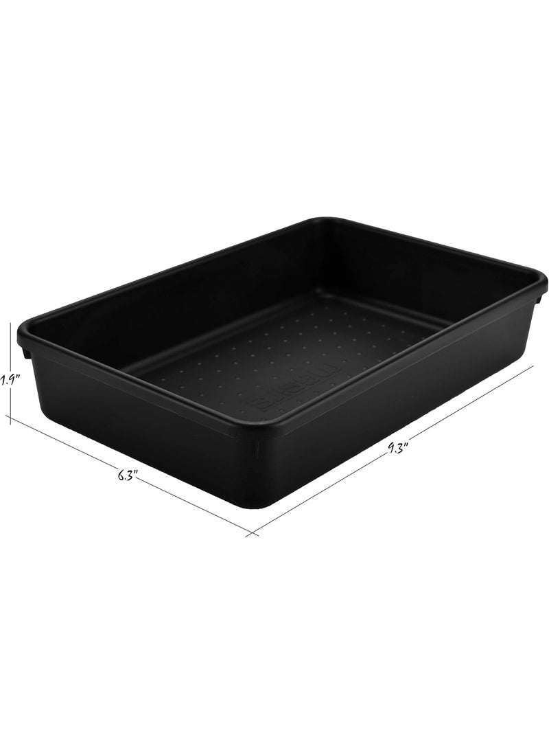 Interlocking Drawer Boxes, Durable Plastic, Different Diagrams to Guide Custom Layout, Great for Desk Drawer, Toolbox or Garage Organization, (8 Pack)