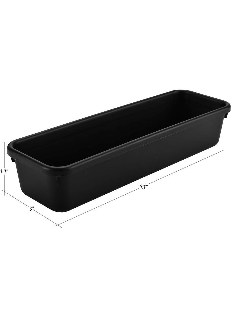 Interlocking Drawer Boxes, Durable Plastic, Different Diagrams to Guide Custom Layout, Great for Desk Drawer, Toolbox or Garage Organization, (8 Pack)