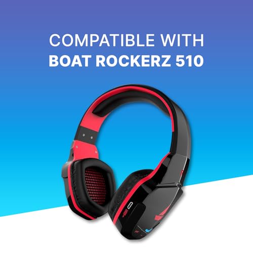 Street27® Replacement Earpad Cushions Compatible with Boat Rockerz 510 Headphones, Earpads with Softer Protein Leather, High-Density Memory Foam Ear Pads - Image 2