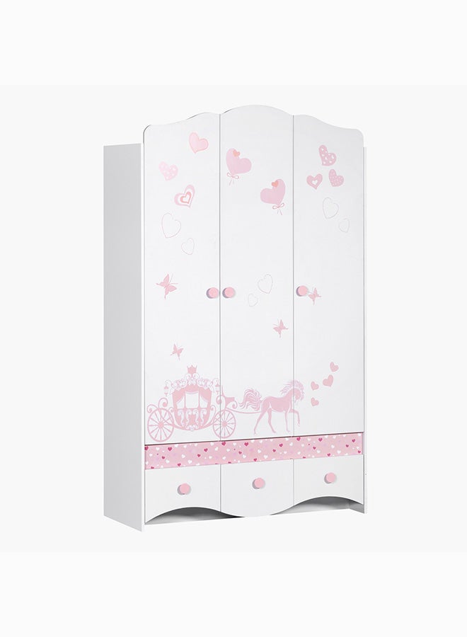 هوم بوكس خزانة ملابس 3 أبواب مع 3 أدراج من إلسا - Image 4