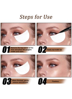BONITO 100 PCS Eyeshadow Pads, Eyeshadow Stencil for Prevent Makeup Residue, Lint Free Eyeshadow Patches for Eyeliner, Eyelash Extensions Andlip Makeup  - Image 2