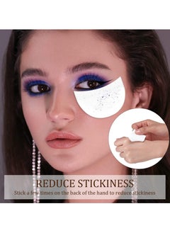 BONITO 100 PCS Eyeshadow Pads, Eyeshadow Stencil for Prevent Makeup Residue, Lint Free Eyeshadow Patches for Eyeliner, Eyelash Extensions Andlip Makeup  - Image 4