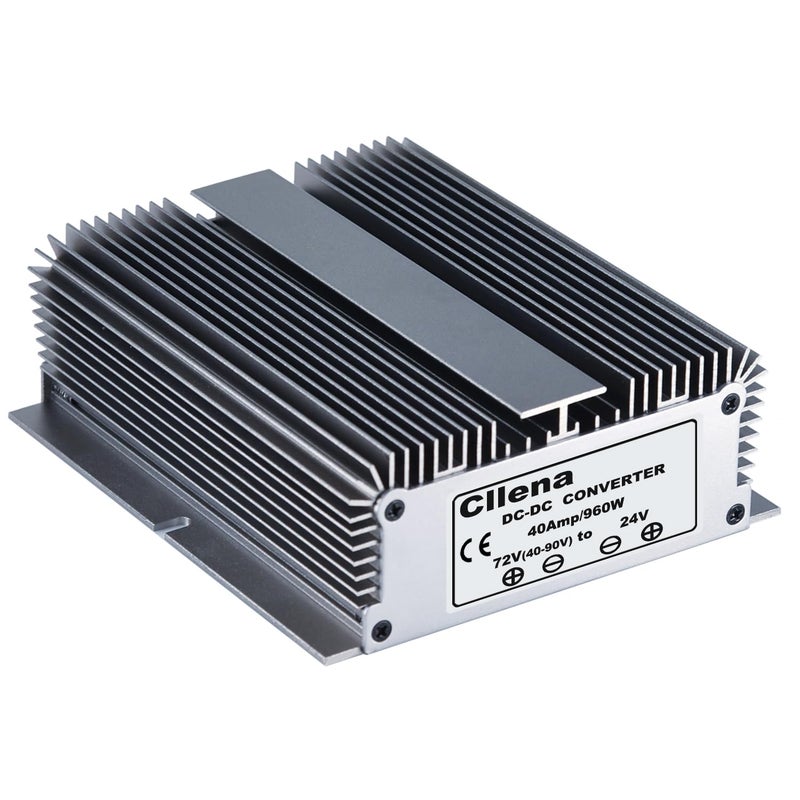 Cllena DC 40V-90V to 24V 40A 960W Converter Voltage Regulator Reducer 48V 60V 72V Step Down to 24V Converter Waterproof Buck Transformer Power Supply for Golf Cart Club Car LED Light - Image 2