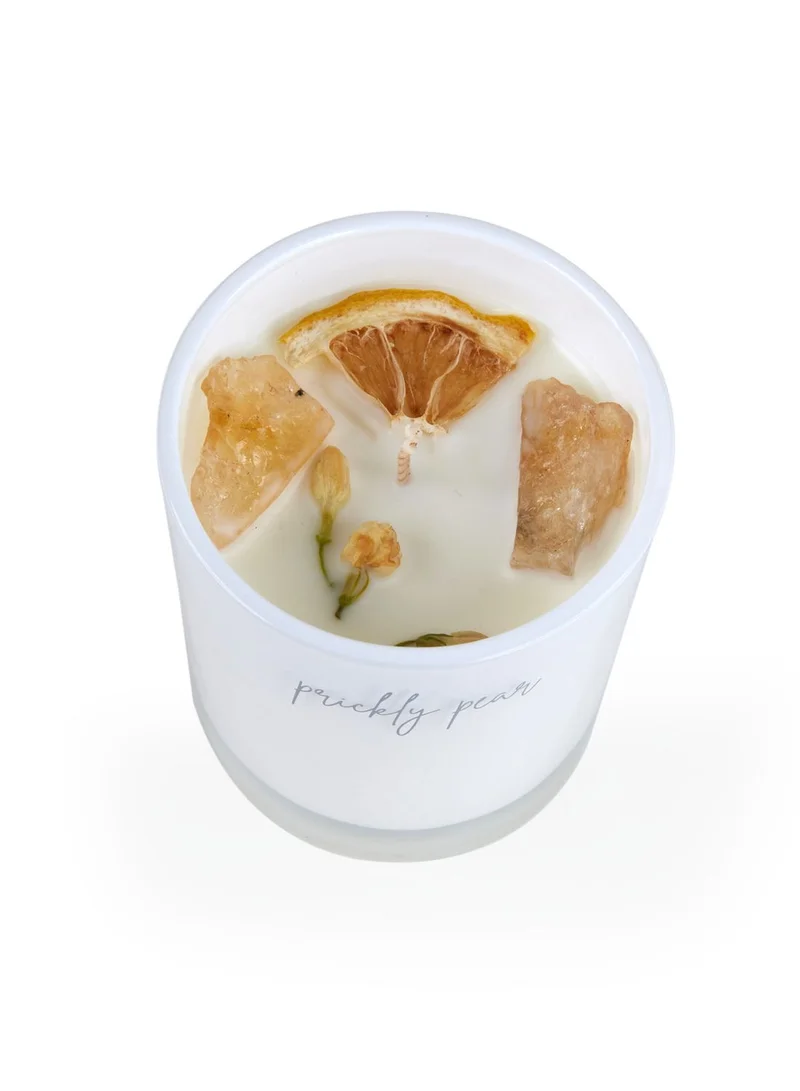 Prickly Pear Success' Crystal Dark Amber & Peony Candle