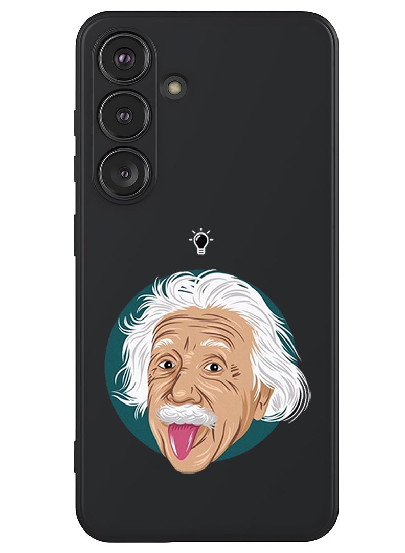 Theodor Protective Slim Fit Case Liquid Silicone Cover with Full Body Protection Anti-Scratch Shockproof Case For Samsung Galaxy S25 Plus (Black) - Einstein idea - Image 1