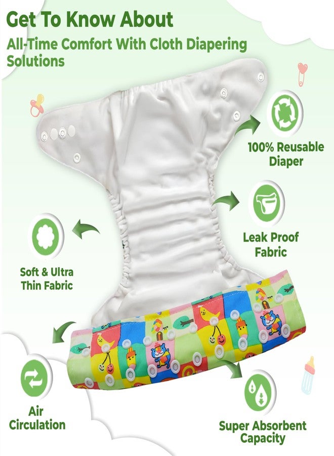 بيمبيكا حفاضات قماشية مطبوعة من بيمبيكا إيه بلس مع حشوات من الألياف الدقيقة ثلاثية الطبقات للأطفال، حفاضات قماشية قابلة للغسل وإعادة الاستخدام للأطفال، مانعة للتسرب وغير مبللة، حفاضات قماشية قابلة للتعديل - (BE2745) - Image 4