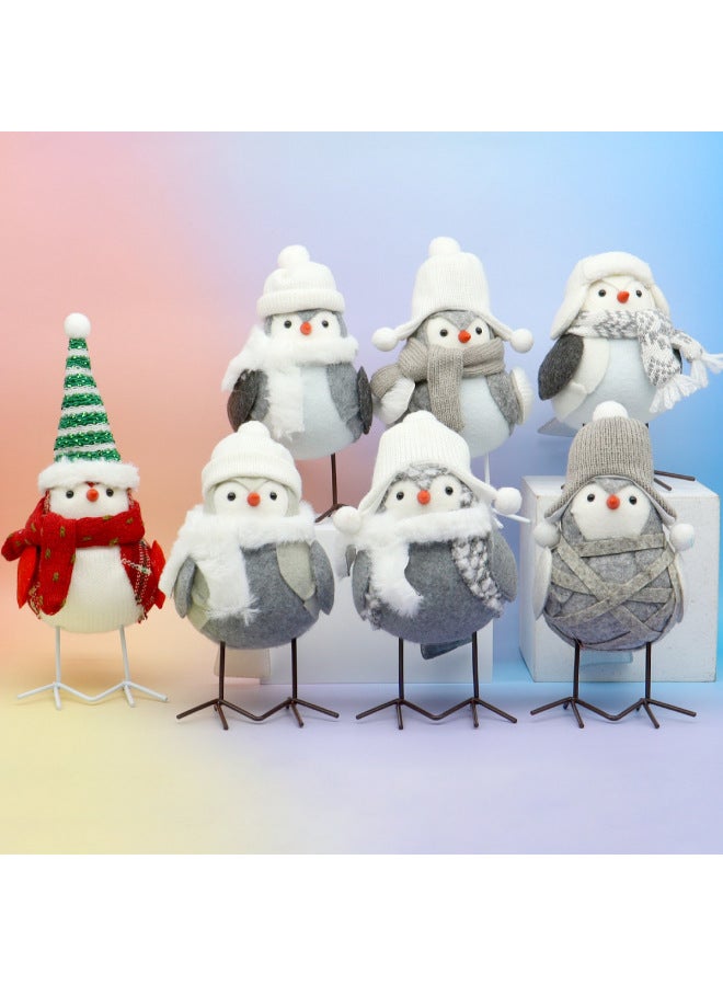 High-value Diy Handmade Bird Cute Plush Doll Desktop Window Ornaments Wholesale-Specifications:White Hat And White Body  - Image 2