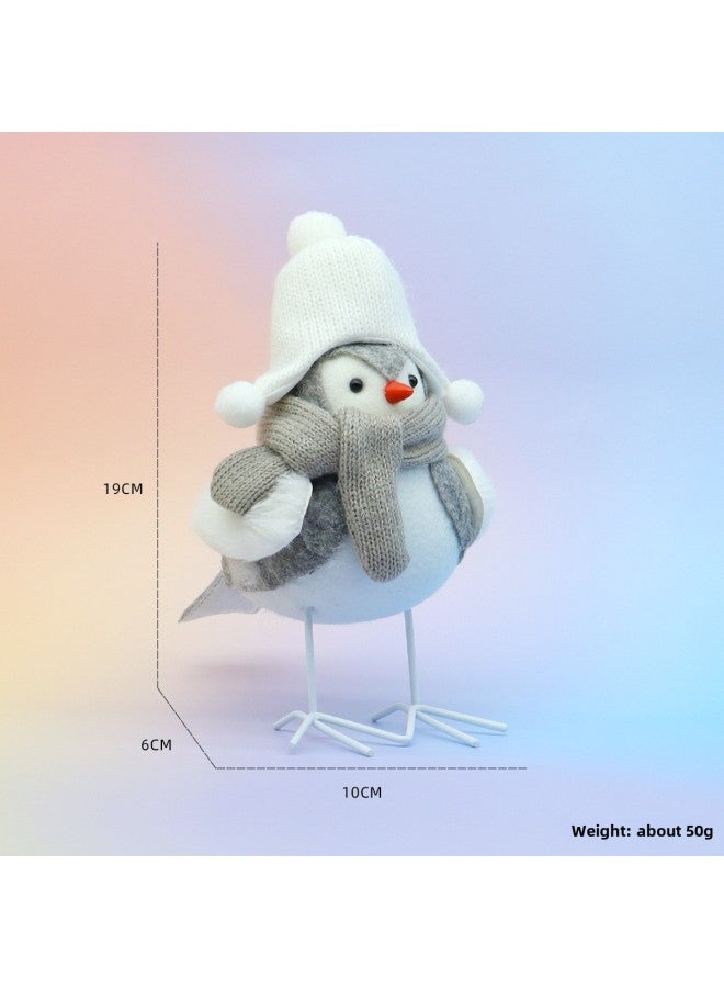 High-value Diy Handmade Bird Cute Plush Doll Desktop Window Ornaments Wholesale-Specifications:White Hat And White Body  - Image 1