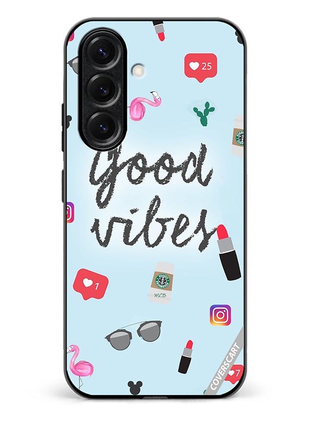VR CREATIVE Protective Case Cover For Samsung Galaxy S25 Good Vibes Ready To Pose Design Multicolour