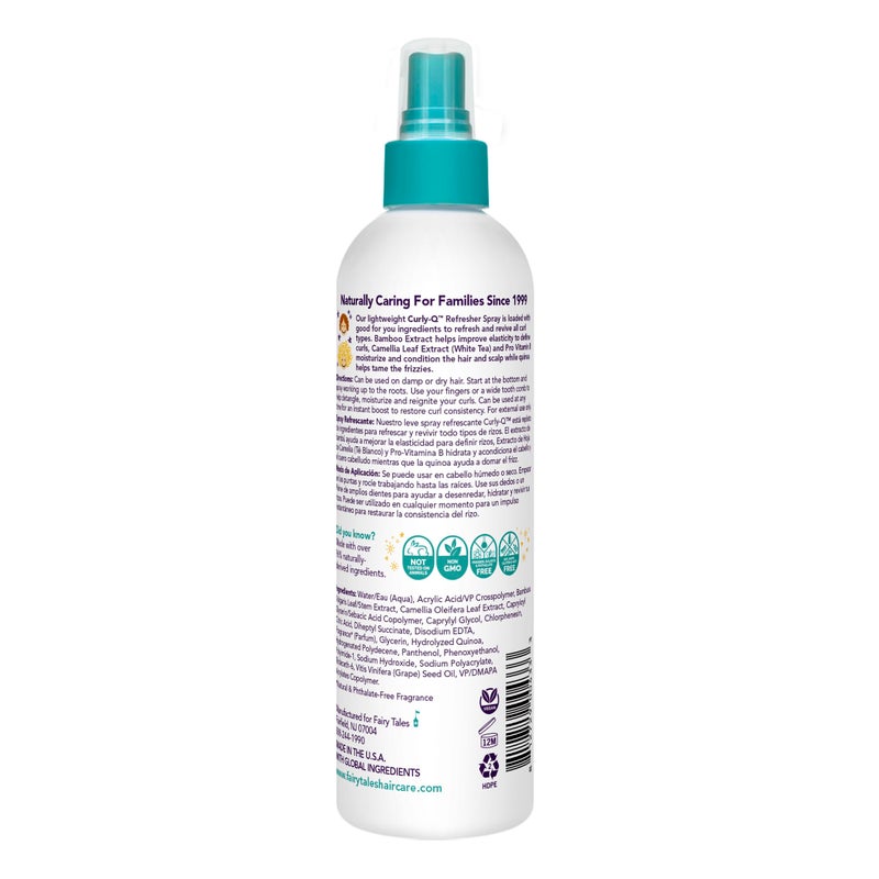 Fairy Tales Curly-Q Curl Refresher for Kids - Lightweight Spray to Define Curls, Add Bounce and Reduce Frizz - 8oz - Image 2