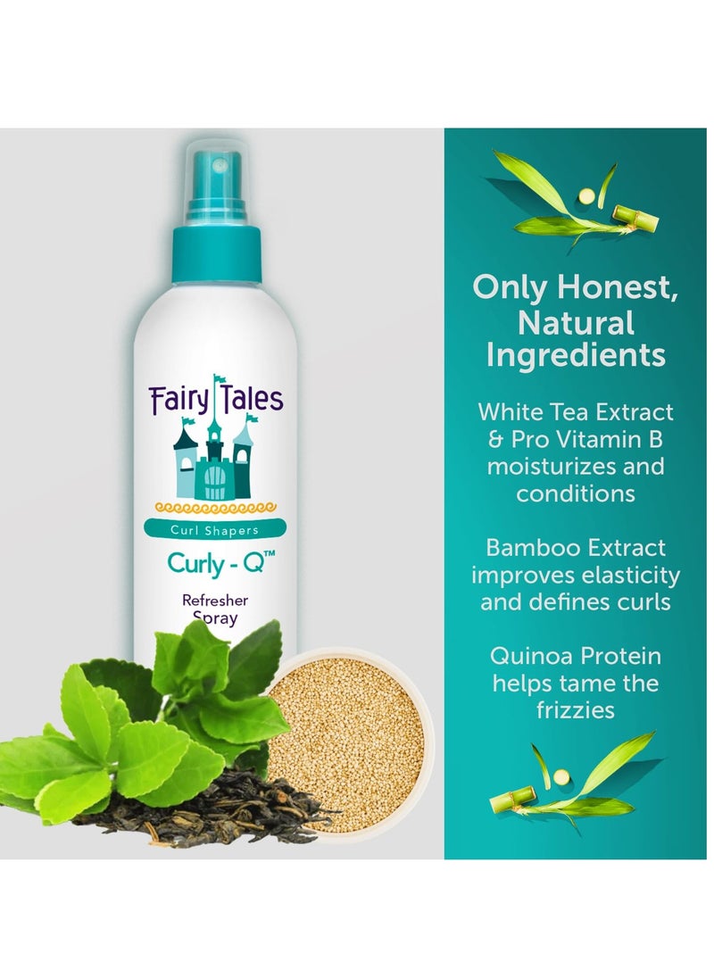 Fairy Tales Fairy Tales Curly-Q Curl Refresher for Kids - Lightweight Spray to Define Curls, Add Bounce and Reduce Frizz - 8oz  - Image 5
