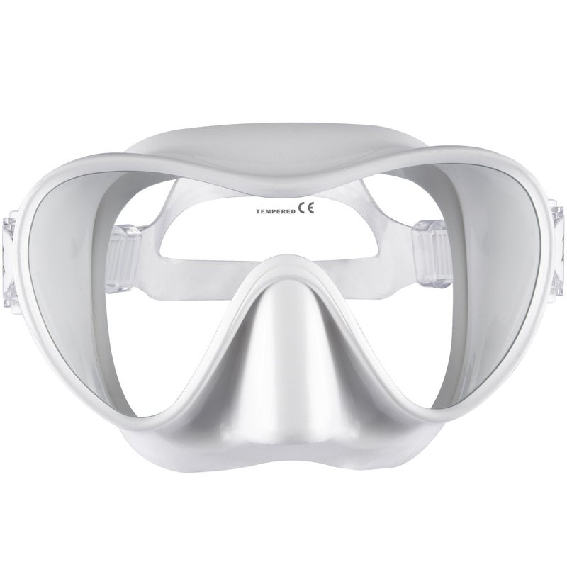 IST MP110 Frameless Dive Mask Single Panoramic Shatterproof Lens for Scuba Diving Snorkeling White - Image 2