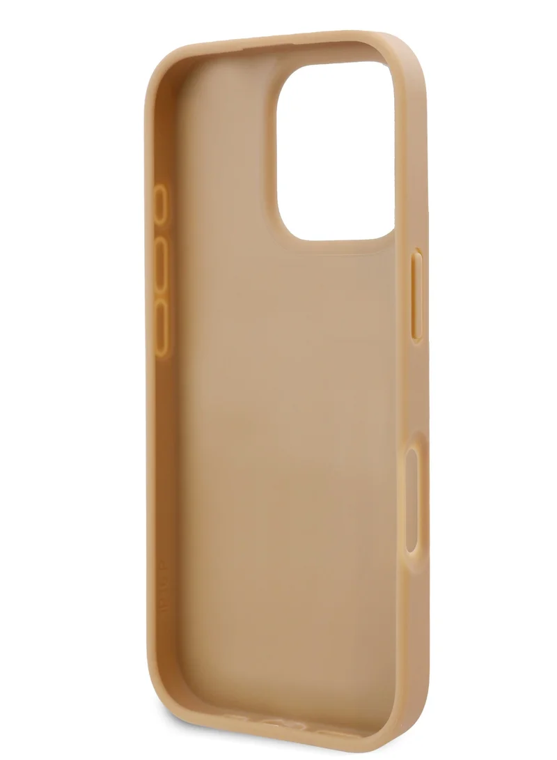 Karl Lagerfeld iPhone 16 Pro Max PU Hard Case with Iconic Karl Head / Stylish & Durable Protection / Light Weight and Slim Back cover - Beige
