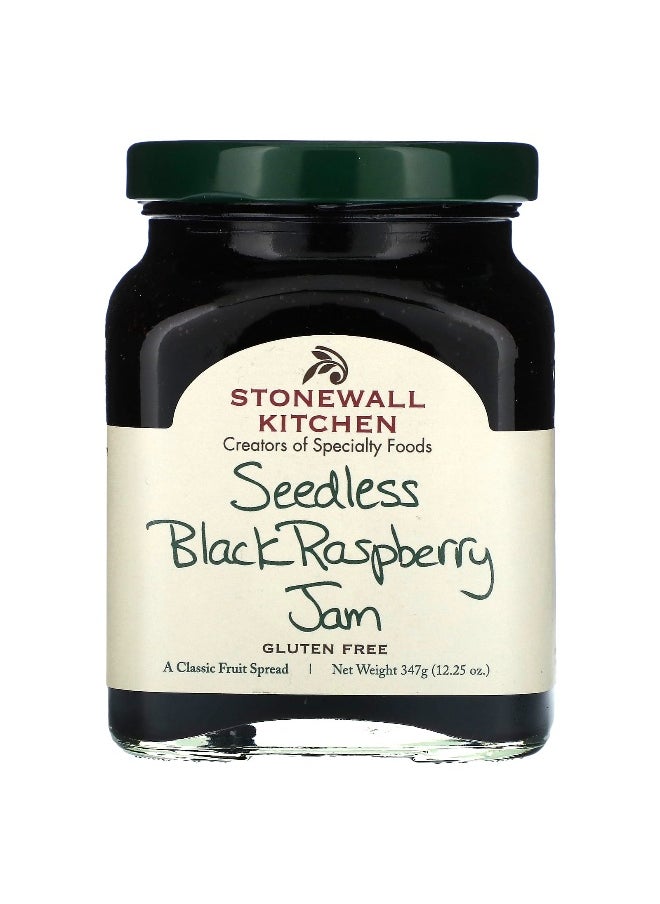 Stonewall Kitchen Stonewall Kitchen, Seedless Black Raspberry Jam, 12.25 oz (347 g)  - Image 1