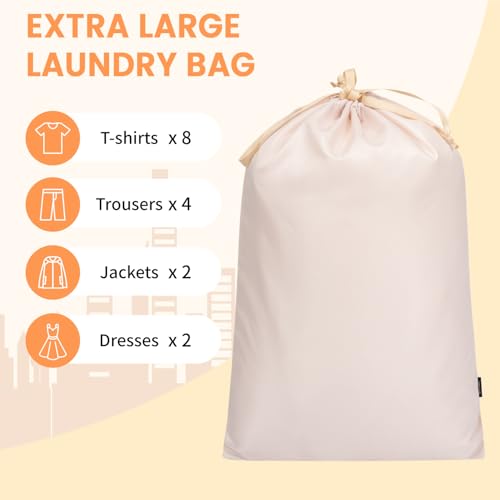 BAGAIL مجموعة حقائب باجاي 6 قطع لتنظيم الأمتعة لملحقات السفر - بيج - Image 5