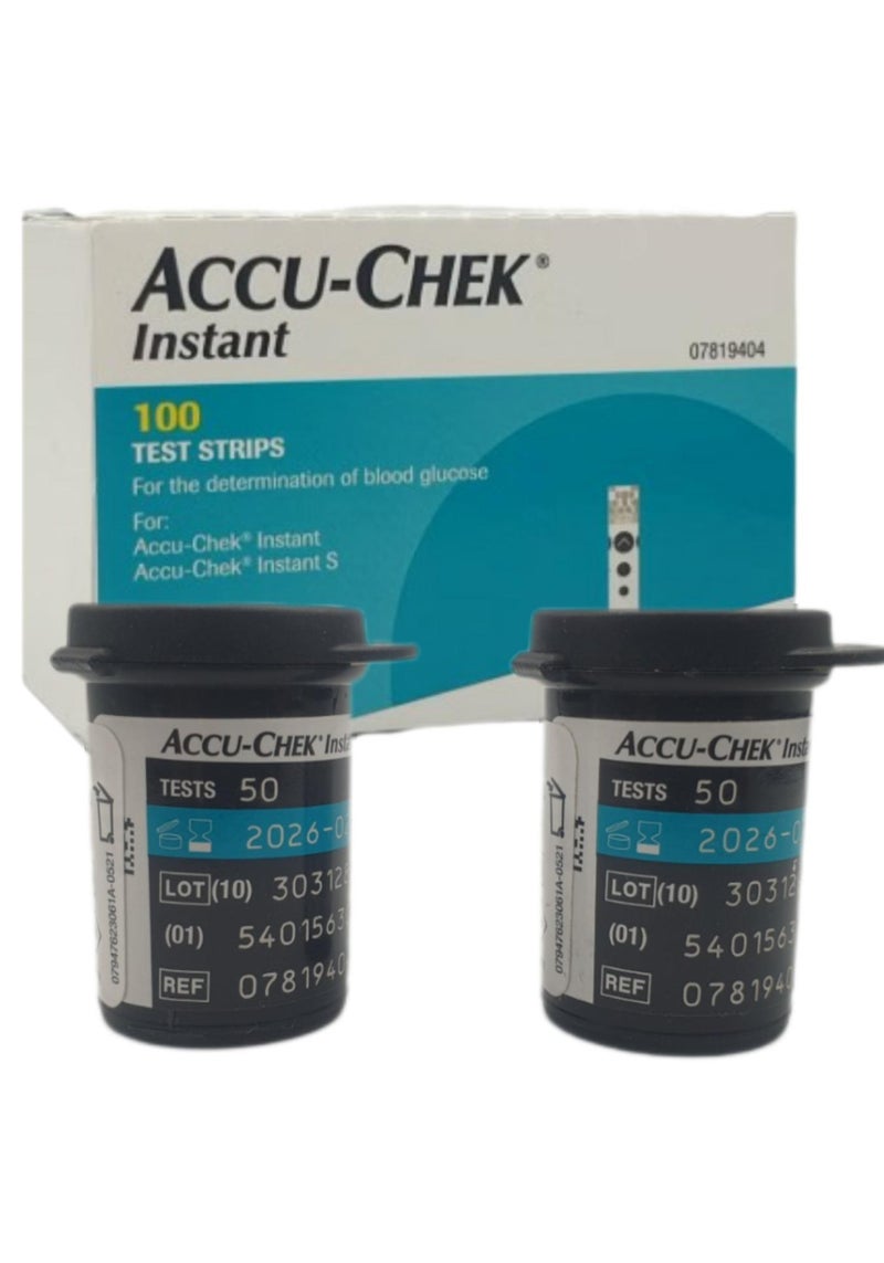 ACCU-CHEK Instant 100-Piece Instant Blood Glucose Test Strips