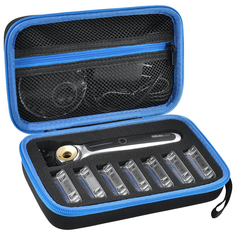PAIYULE Travel Case Compatible with Gillette Heated Razor for Men Starter Shave Kit Storage Holder for Blade Refills Clipper Guards Charging Dock and AccessoriesBlueBox Only - Image 2