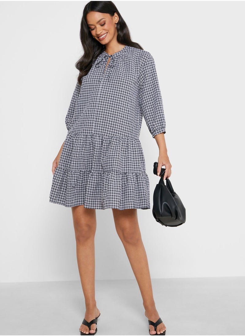 Tie Neck Smock Dress - pzsku/ZA2139D3A9D7CA31F7F2EZ/45/_/1698991886/b86e08f7-1bae-4a89-ba34-0864365213af