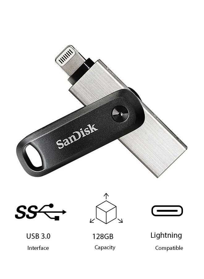 128 GB iXpand Flash Drive Go - USB3.0 + Lightning - for iPhone, iPad, and Mac computers USB Type C Read Speed-90 MBps Write Speed 70 MBps SDIX60N-128G-GN6NE