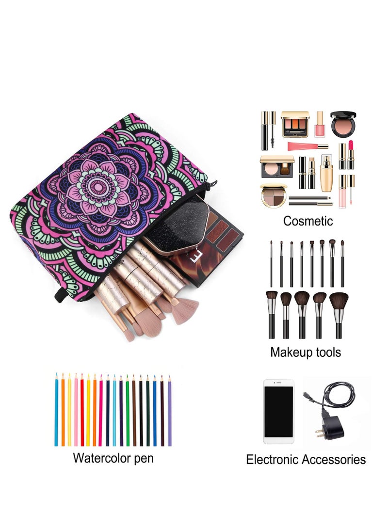 Excefore Makeup Bag Waterproof Cosmetic Pouch with Black Zipper Portable Travel Cosmetic Bag for Women Lightweight Makeup Pouch for Girls - Image 5