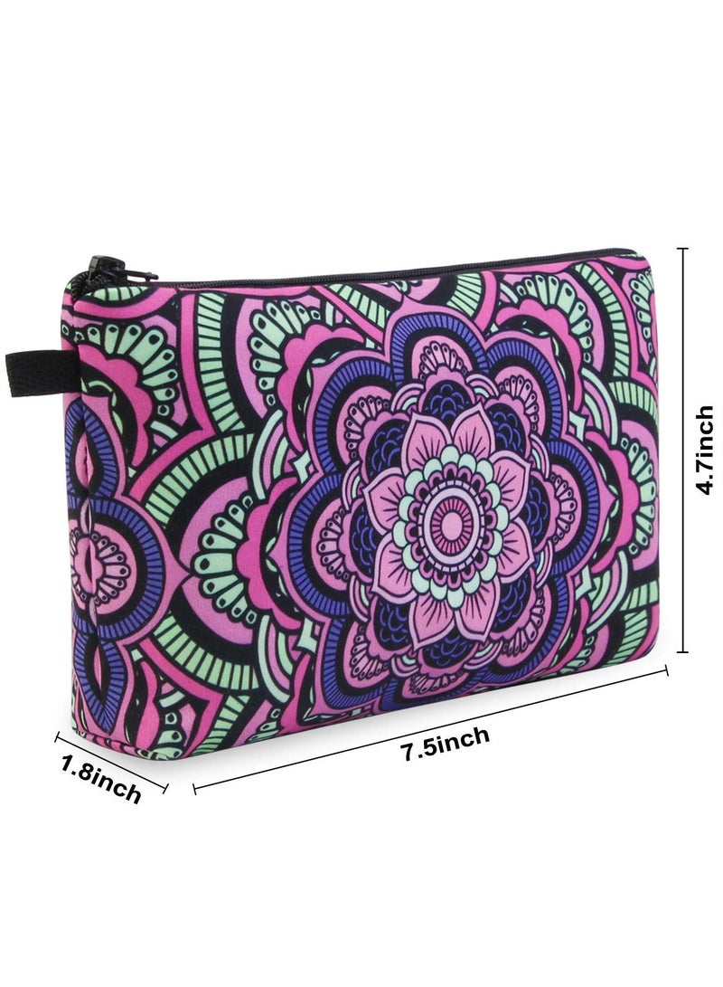 Excefore Makeup Bag Waterproof Cosmetic Pouch with Black Zipper Portable Travel Cosmetic Bag for Women Lightweight Makeup Pouch for Girls - Image 3